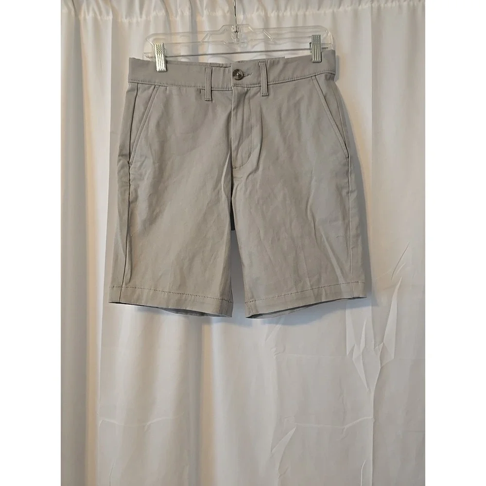Sonoma Men's Flexwear Grey/Gray Flat Front Short Chinos 9 In Inseam Size 29 NWT